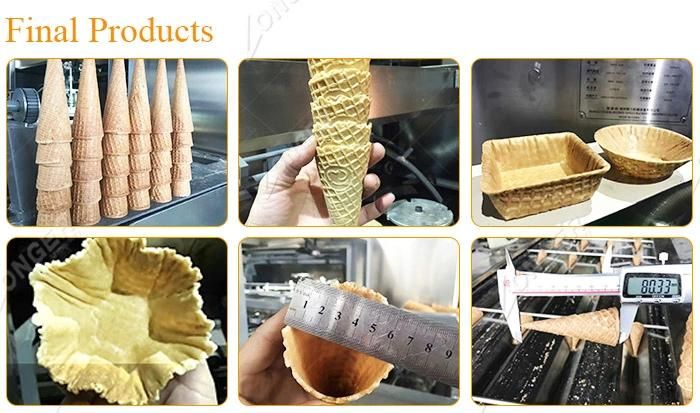 Commercial Automatic Ice Cream Cone Rolling Maker Snow Cone Machine