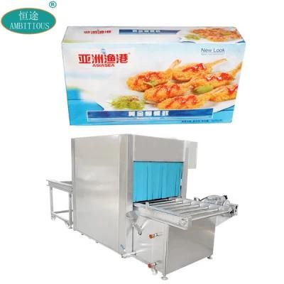 Frozen Sea Food Shrimp Carton spray Sterilizing Machine