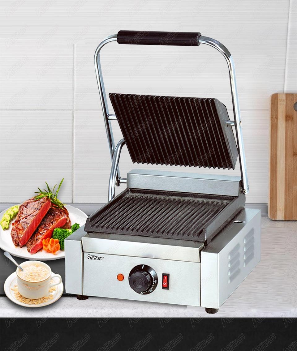 Eg811 Electric Panini Press Grill, Sandwich Maker with Temperature Control, Toaster with Nonstick Easy Clean Grooved Plates