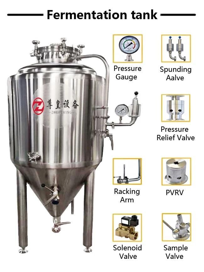 100L Stainless Steel 304 Beer Brewing Equipment Fermenter