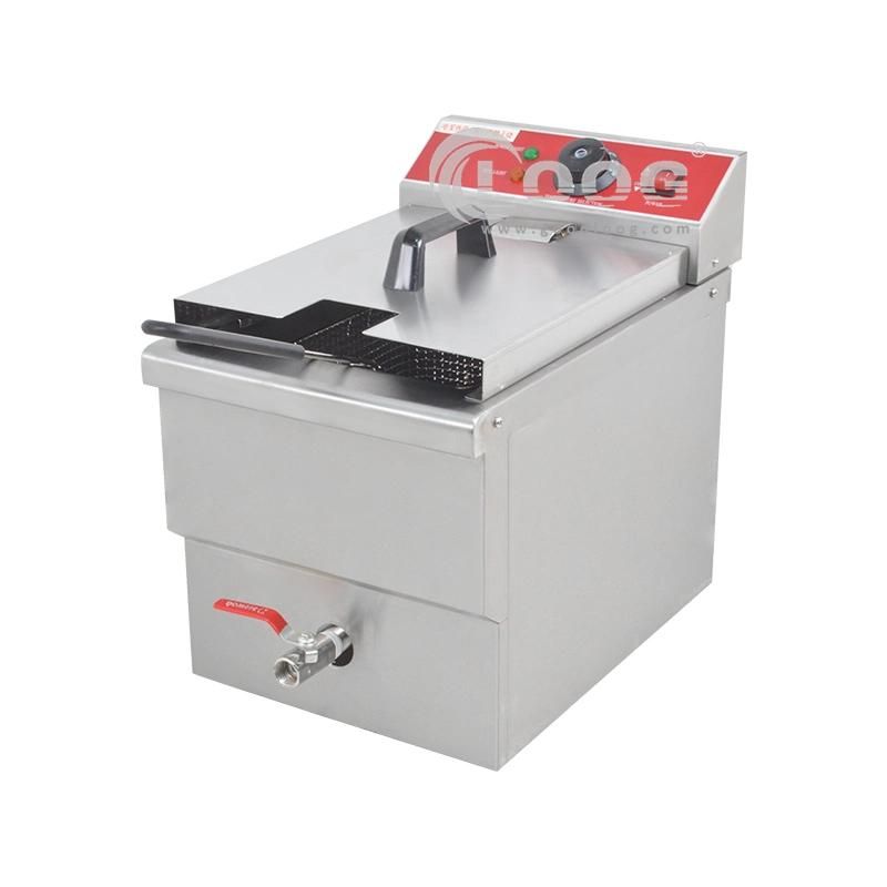Factory Price Ce Approved Electric Best Home Deep Fat Fryer Stainless Steel Kitchen Equipment 1 Tank Fryer Basket for Restaurant