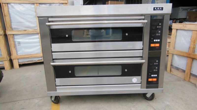 Manufacturer Industrial Two Layer Four Tray Stainless Steel Electric Steam Oven