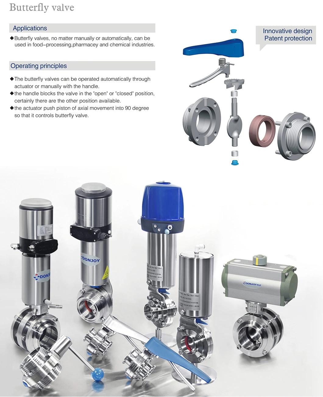 3A Sanitary Air Operated Butterfly Valve with Positioner