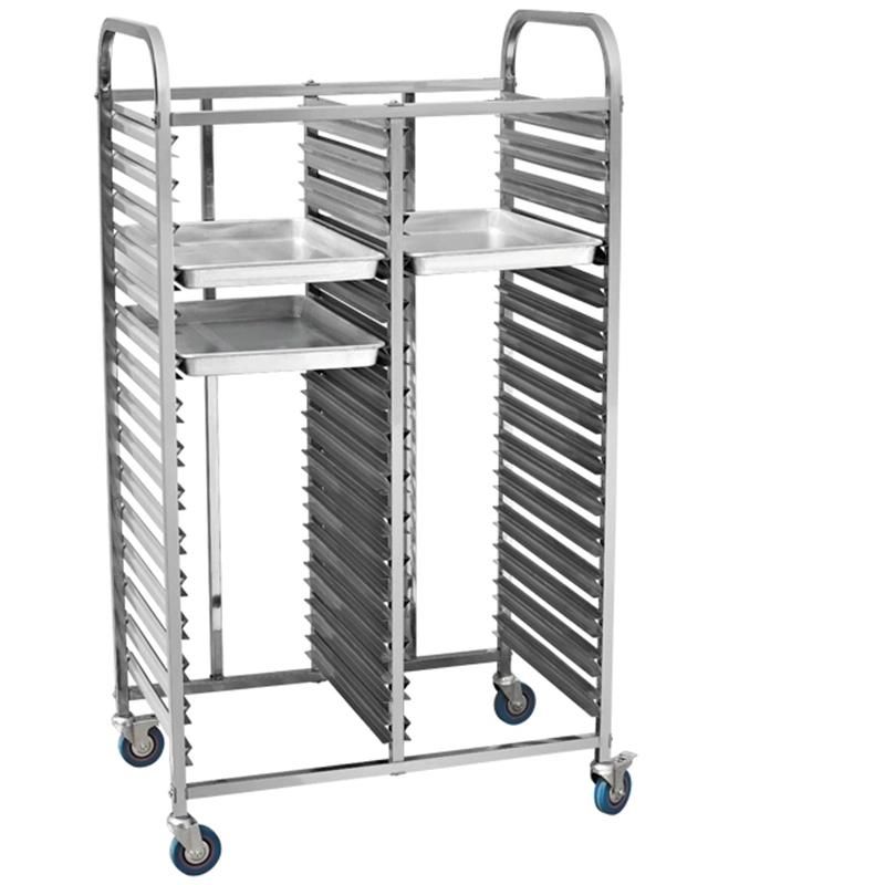 Bakery Equipment Hotel Restaurant Kitchen Equipment Sevice Mobile Food Cart Stainless Steel Gn Pan Tray Trolley