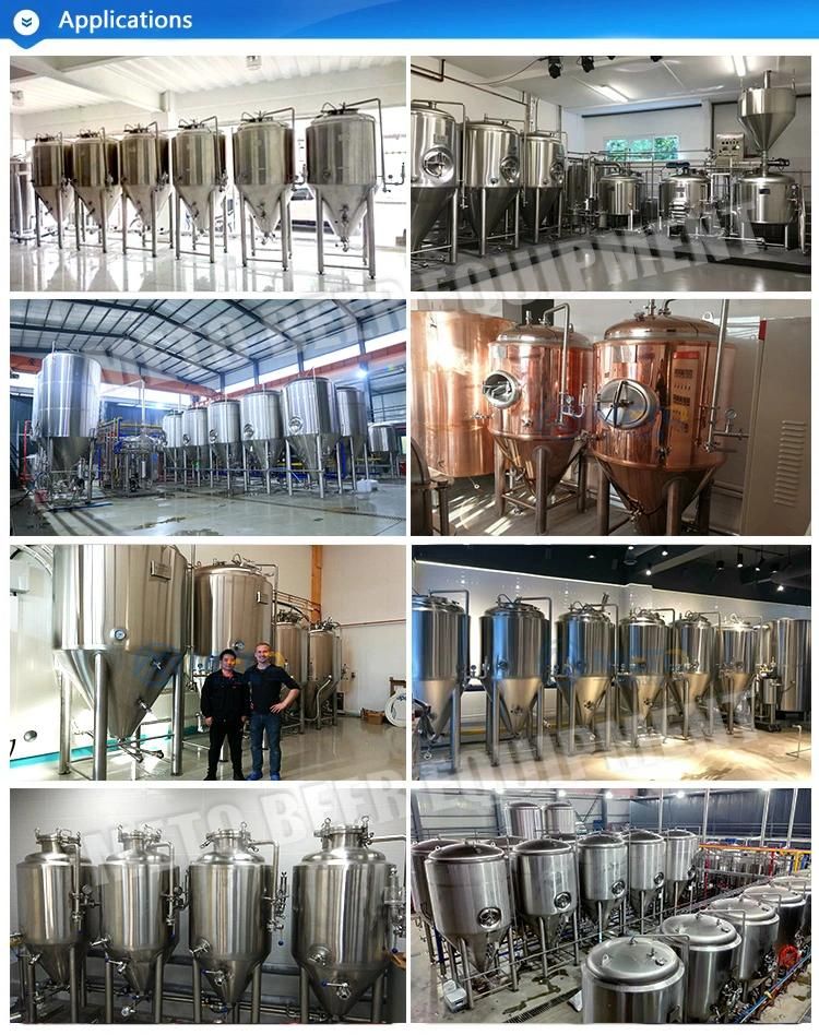 500L SUS304 Conical Beer Fermenter Tank with Ce Certificate