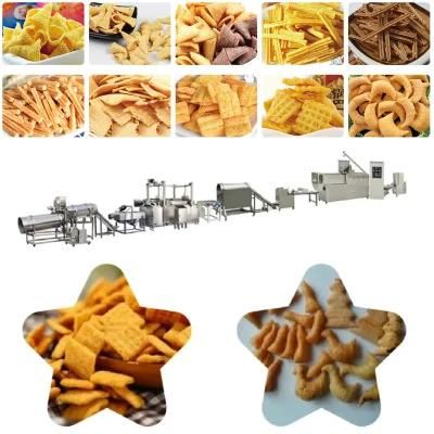 High Efficiency Automatic Fried Pellets Chips Cutting Snacks Food Bugles Machines