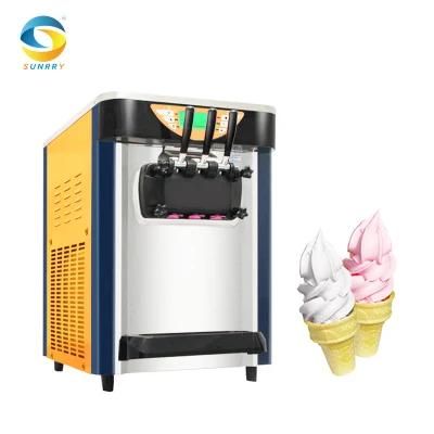 Cheap Price Wholesale 3 Flavor Soft Ice Cream Machine 12L Ice Cream Making Machine for ...