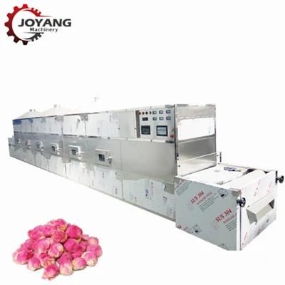 40kw 40kg/H Tunnel Microwave Peony Tea Flower Tea Fixing Machine