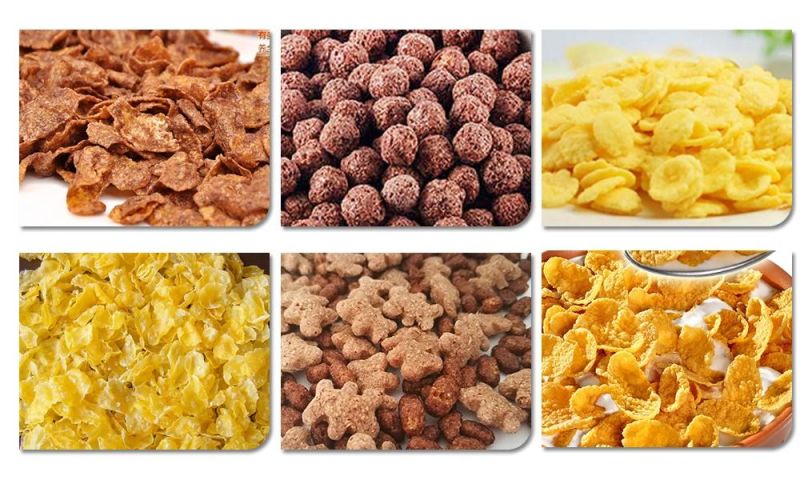 Continuous Kelloggs Corn Flaking Chips Snack Food Making Extruder Machinery Factory Price