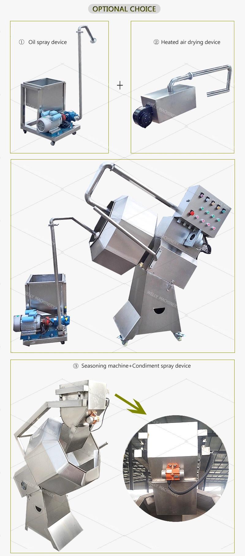 Low Energy Consumption Automatic Seasoning Machine Peanut Chips Salting Seasoning Machine