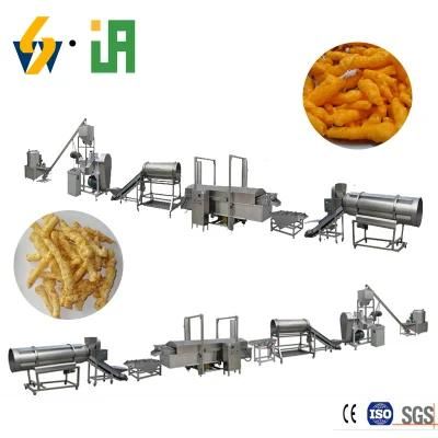Single Screw Kurkure Extruder Cheetos Nik Naks Snack Food Machine Production Line