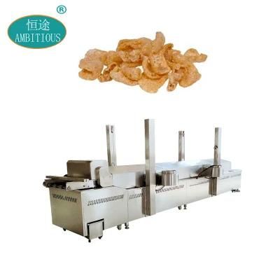 Stainless Steel Food Frying Equipment Conveyor Pork Cracker Fryer Machine