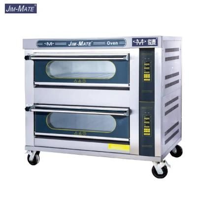 2 Deck 4 Trays Kitchen Equipment Commercial Intelligent Gas Deck Oven