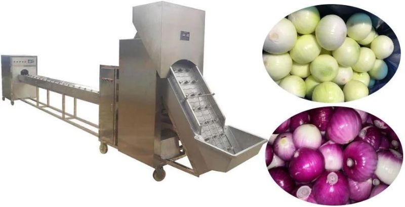 Full Automatic Onion Processing Line Onion Peeling and Cutting Machine Onion Peeling Machine