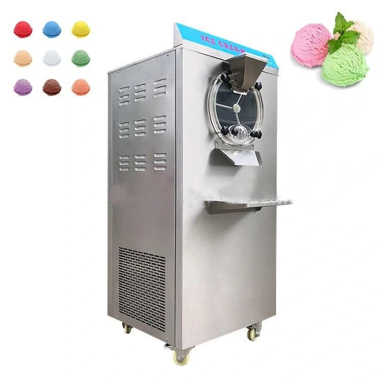 Vertical Large Coffee Dessert Snack Shop Italian Hard Ice Cream Gelato Maker