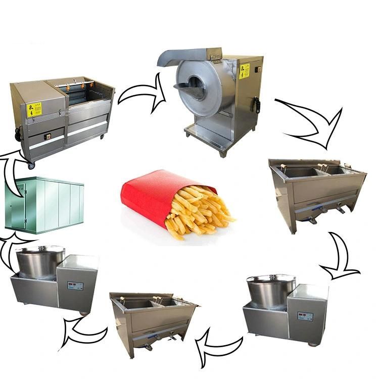 Electric Potato French Fries Crisp Potato Flakes Chips Making Production Line