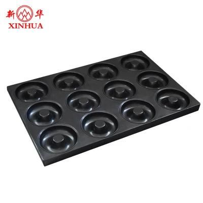 Industrial Non-Stick Cake Mold of Donut Shaped Metal Carbon Steel Baking Tray Donut ...
