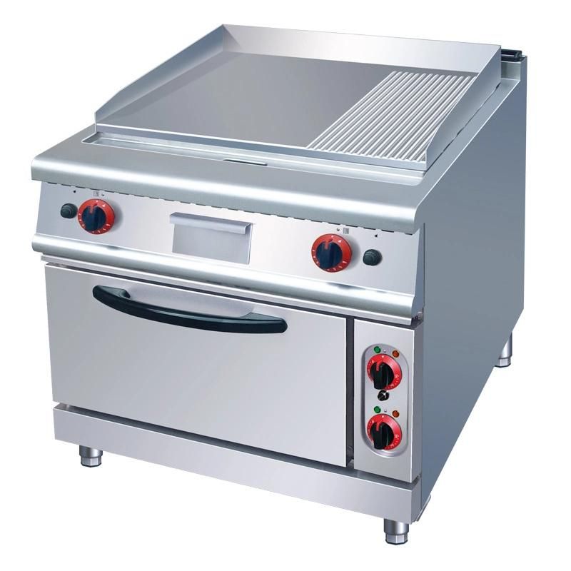 Commercial Electric Griddle with Electric Oven (2/3 Flat & 1/3 Grooved)