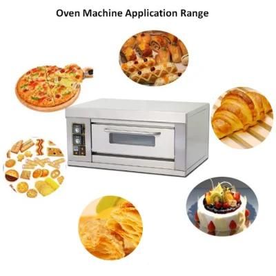 Junjian Commercial Stainless Steel Single Layer 2 Trays Comercial Baking Deck Gas Oven