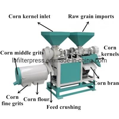 Corn Flour Grits Processing Peeling Polishing Milling Sheller Machine for Sale