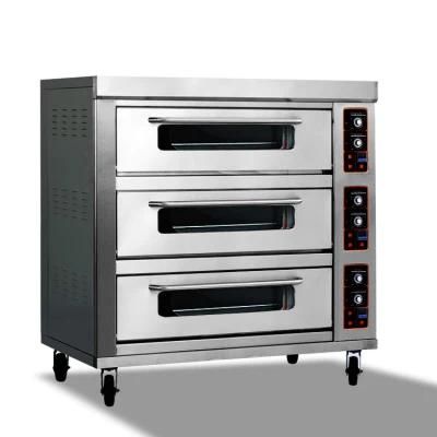 Hot Sale Single Three-Layers Gas Oven for Pizza