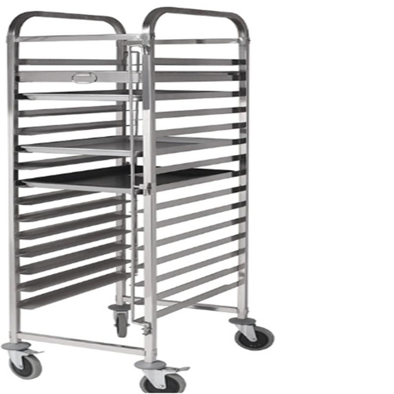 OEM 15, 16, 18 Tiers Stainless Steel Bakery Bread Cooler Trolley Tray Rack Trolley Bread Tray Shelf Rack Wholesale