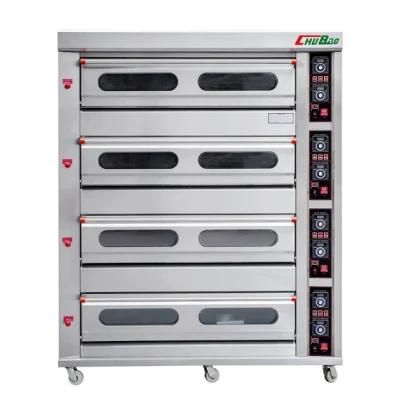 Guangdong Chubao Baking Equipment 4 Deck 16 Trays Gas Oven Kitchen Machine Bread Oven