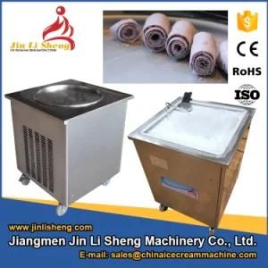 Very Long Using Life Fried Ice Cream Roll Machine Single Pan