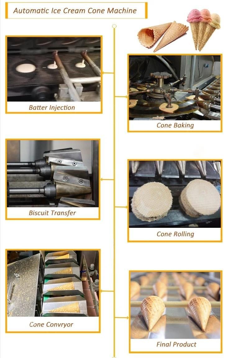 Supplier Ice Cream Cone Production Line Automatic Crispy Tube Food Manufacturing Machine with High Quality and High Stability