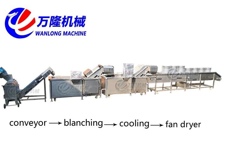 Vegetable and Fruit Blanching Potato Corn Green Beans Steam Blanching Machine