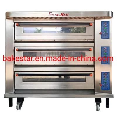 Top Quality Electric Deck Oven for Bread Baking Equipment 3 Deck 6 Trays Commercial ...