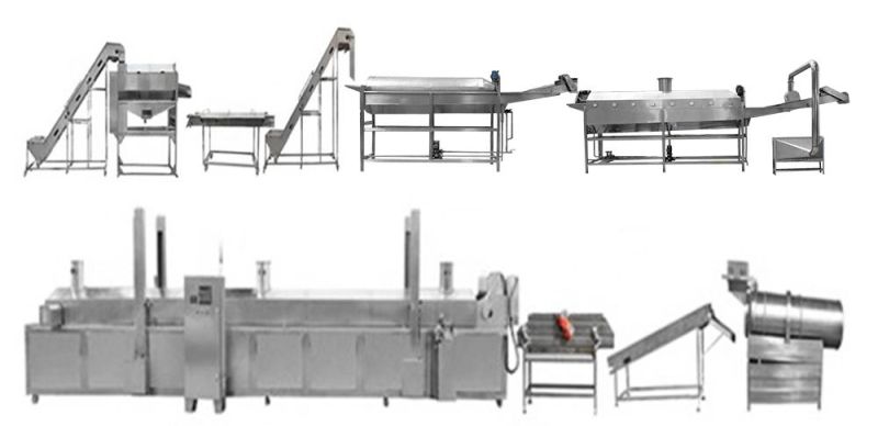 Semi-Automatic Potato Chips Production Line Frozen French Fries Making Machine