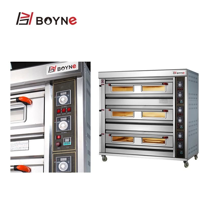 Three Deck Nine Trays Commercial Gas Baking Oven