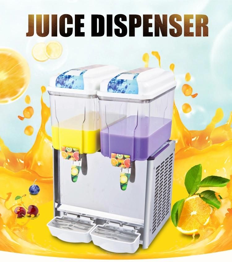 Double Tank Juice Dispenser Spray Sno Melting Funtion Bubble Tea Shop Commercial Using