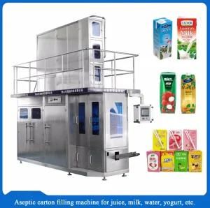 Automatic Aseptic Brick Carton Yogurt Milk Juice Water Beverage Filling Packaging Machines
