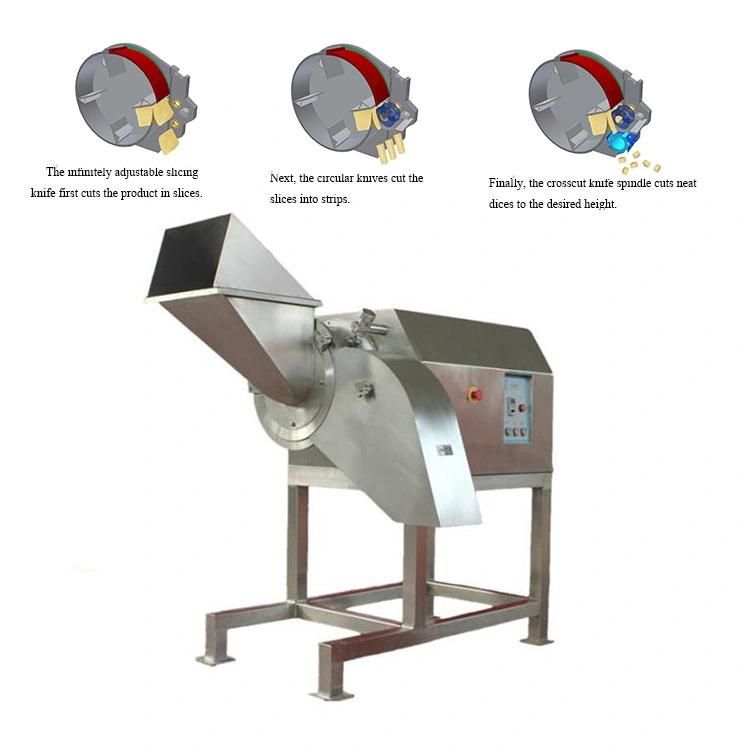 Meat Processing Machine Frozen Meat Dicer Cube Cutter for Central Kitchen Equipment