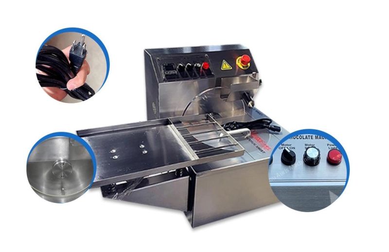 Commercial Chocolate Tempering Pouring Machine with Vibrating Table