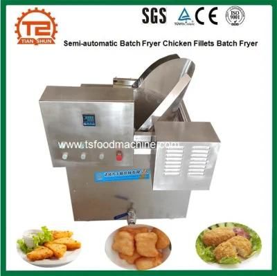 China Semi-Automatic Batch Deep Fryer Fish Cutlet Deep Fryer Manufacture Hot Sale