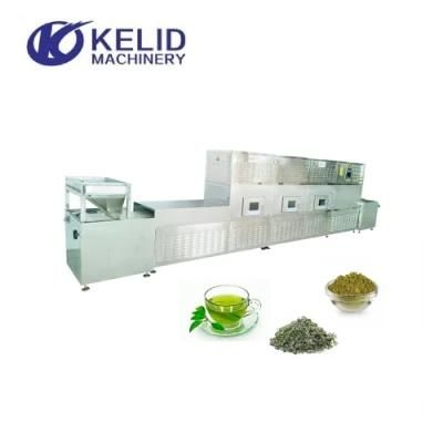 Tunnel Tea Spice Herb Powder Fixing Sterilizing Drying Machine