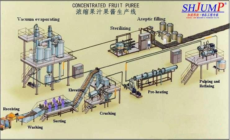 Tubular Uht Sterilizing Mango Processing Line