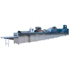Automatic Chocolate Bar Candy Depositing Moulding Line Chocolate Pouring Production with ...