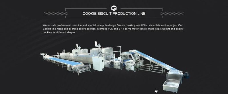 Fully Automatic Big Capacity Soft Biscuit Cookies Making Machine Production Line Factory