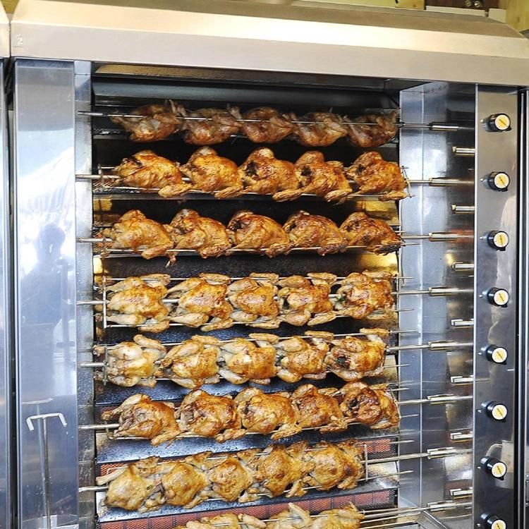 Commercial 5 Layers Automatic Rotating Gas Chicken Grill Machine Chicken Rotisserie