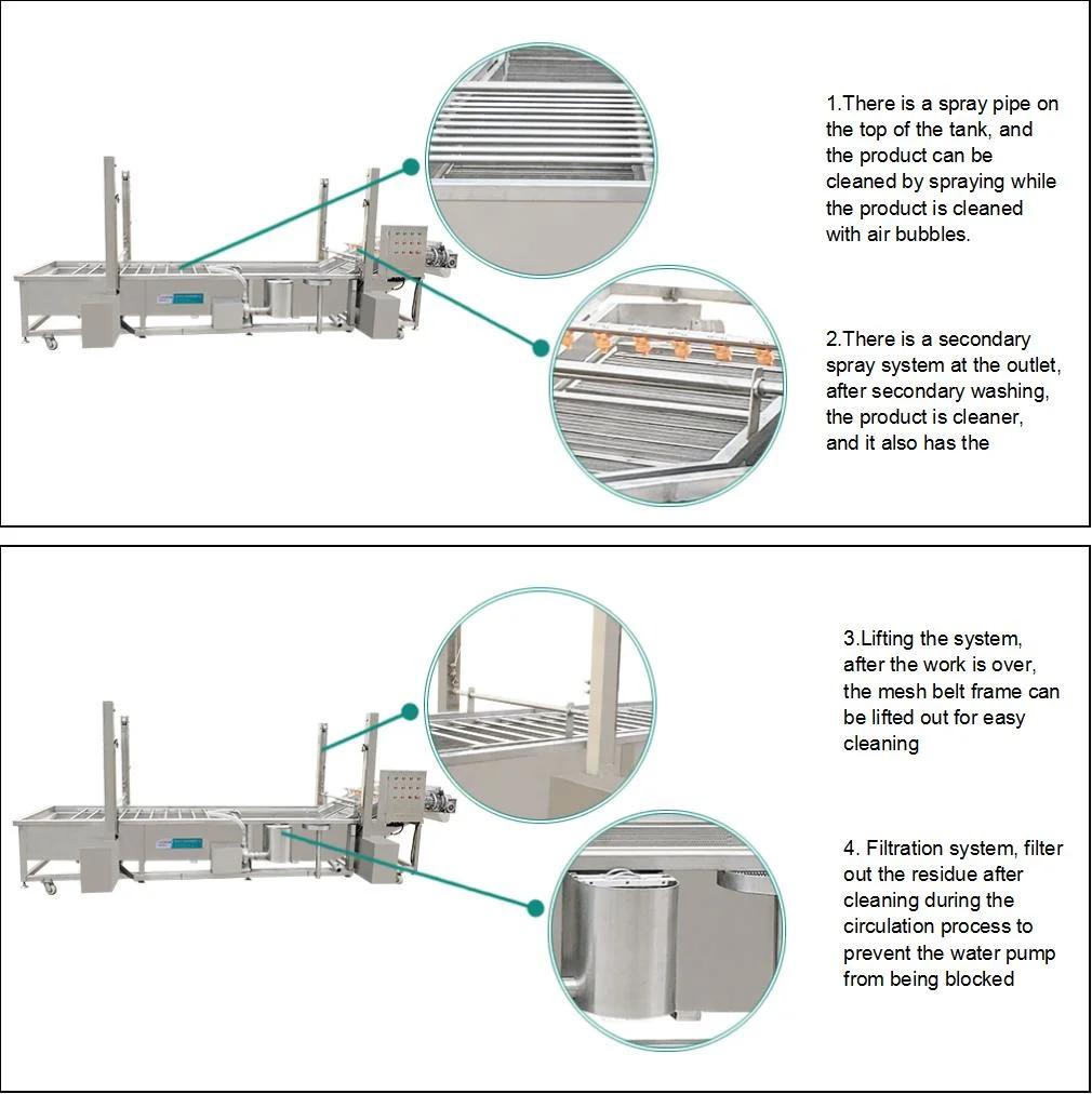 Vegetable and Fruit Bubble Washing and Cleaning Machine