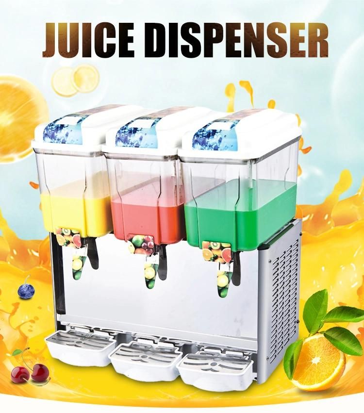 Three Tank Juice Dispenser Spray Snow Melting Ice Smoothie Machine Commercial Using