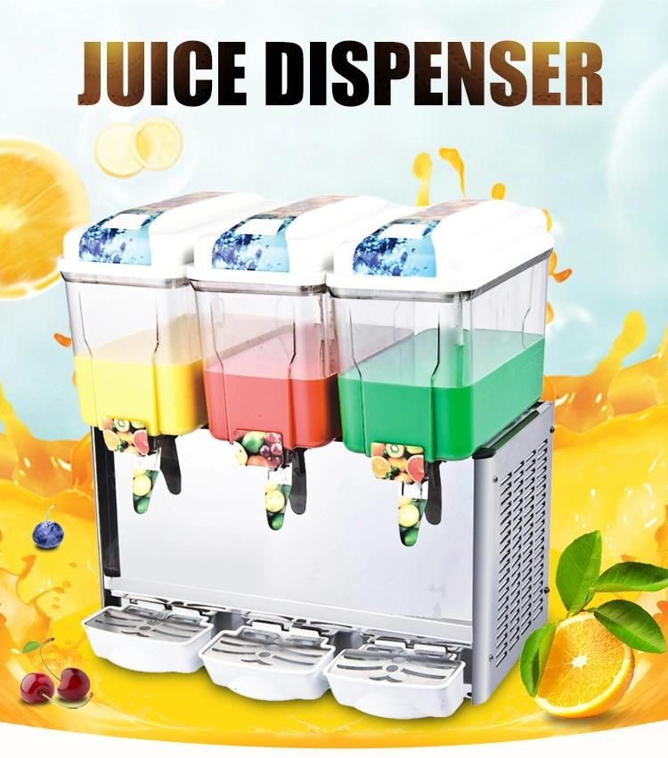 Three Tank Juice Dispenser Spray Snow Melting Ice Smoothie Machine Commercial Using