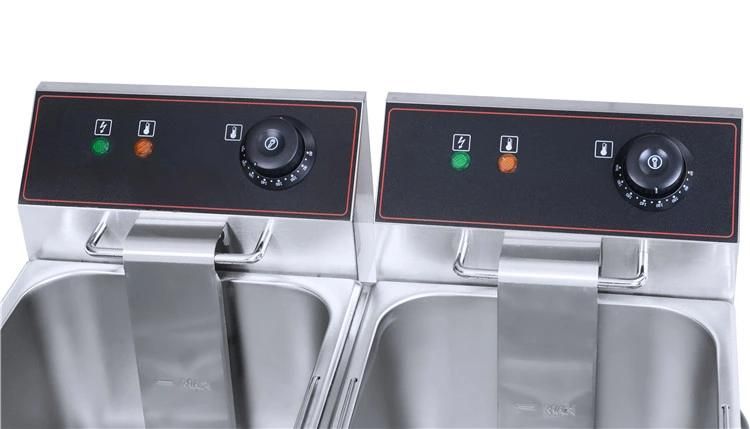 2*20L 5kw Doubletank Commercial Induction Electric Deep Fryers for Restaurant