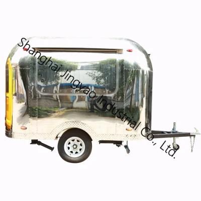 Two Wheels Food Trailer Food Truck for Sale Europe Mobile Food Cart with Frozen Yogurt ...