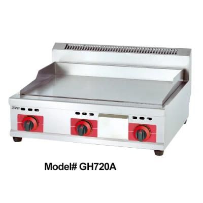 Gh720A Commercial Counter Top Gas BBQ Griddle 3 Burner All Flat for Steak Chicken Fried ...