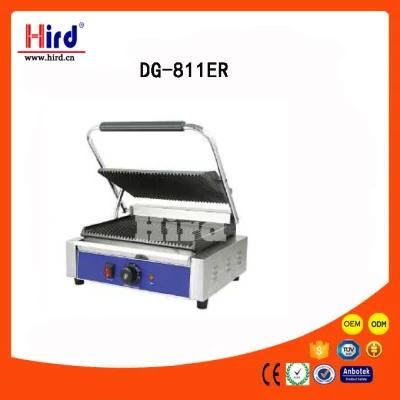 Electric Contact Griddle (Dg-811er) All Ribbed CE Bakery Equipment BBQ Catering Equipment